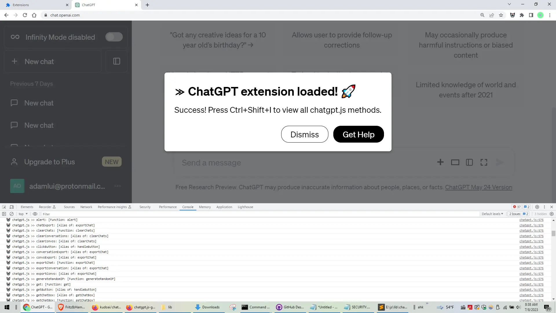 Chrome extension made with chatgpt.js