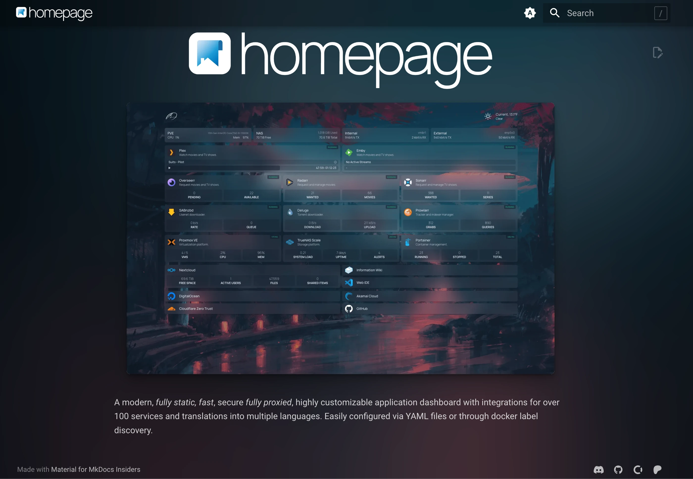 homepage