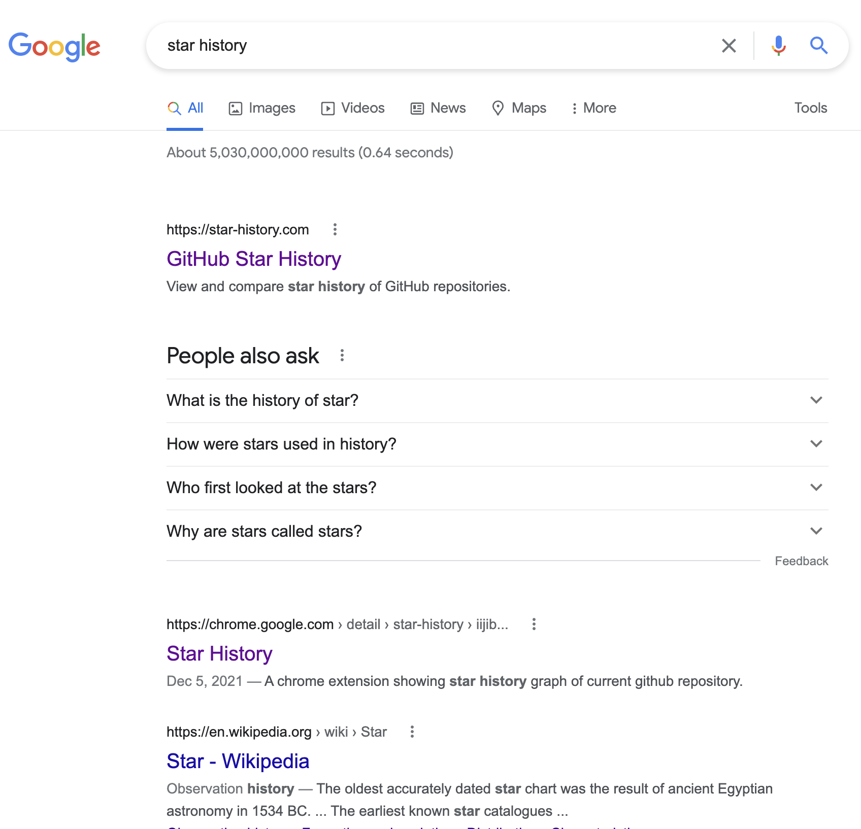 star-history-google-result